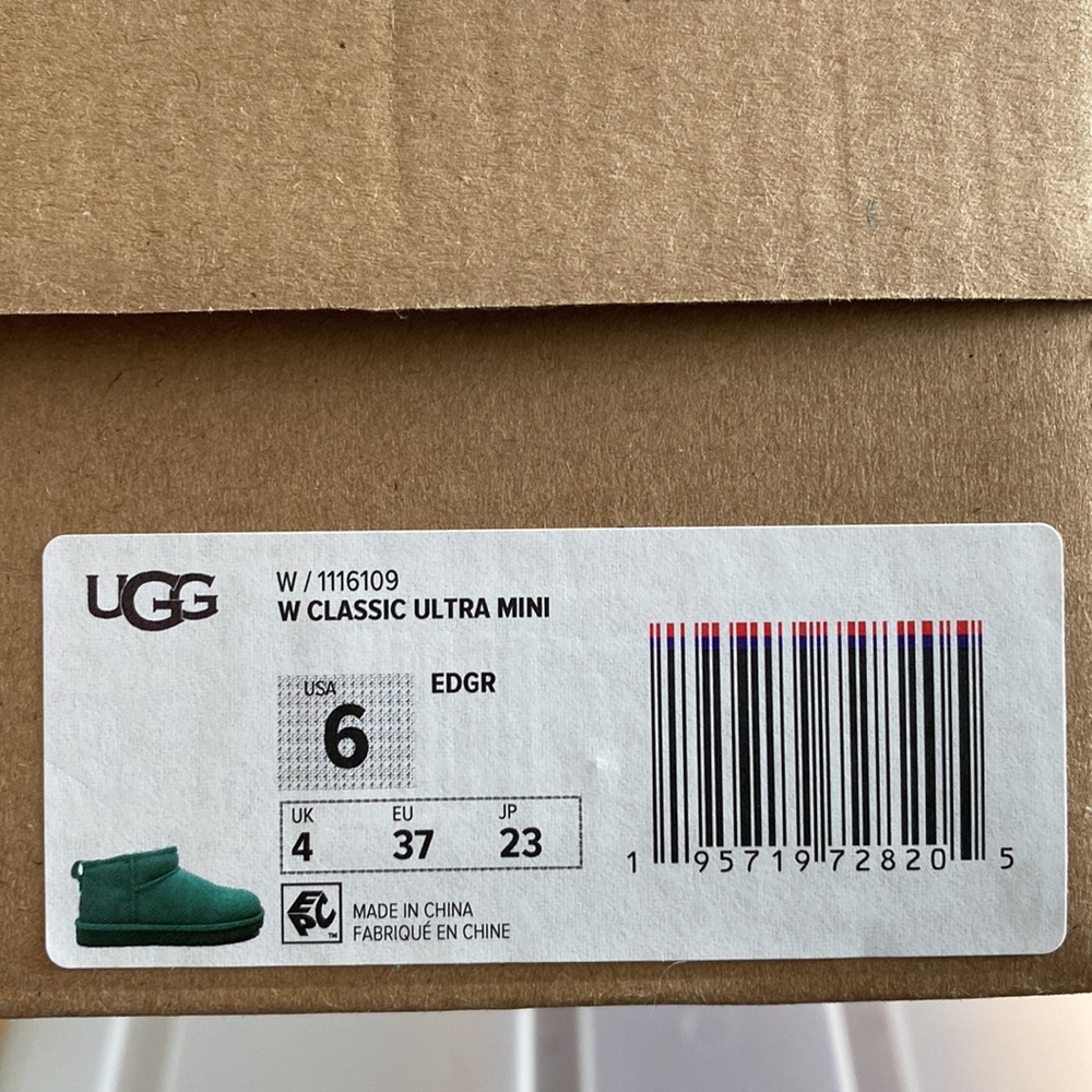 Ugg Classic Ultra Mini Emerald Green - Picture 4 of 16